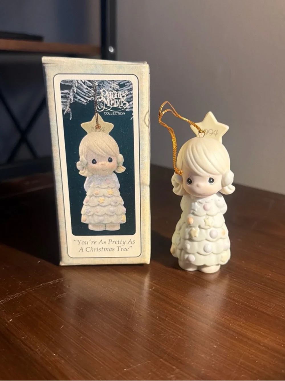 Precious Moments Tree Angel Ornament “ you’re as pretty as a Christmas tree”